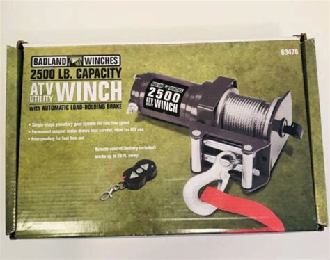 2500 Lb Atvutility Electric Winch With Wireless Remote Control