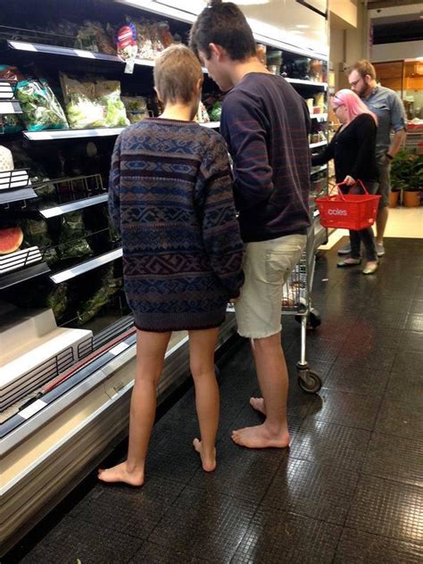 Just Some People Grocery Shopping R Barefoot