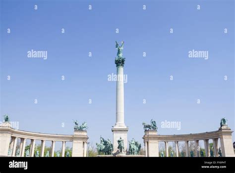 Millennium Monument Heroes Square Budapest Hungary Stock Photo Alamy