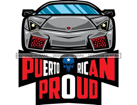 Car Automobile Auto Vehicle Puerto Rico Flag Caribbean Etsy