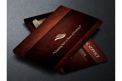 For cleaning business cards, one image (usually your logo) will do the trick. Elegant Cleaning Service Business Card