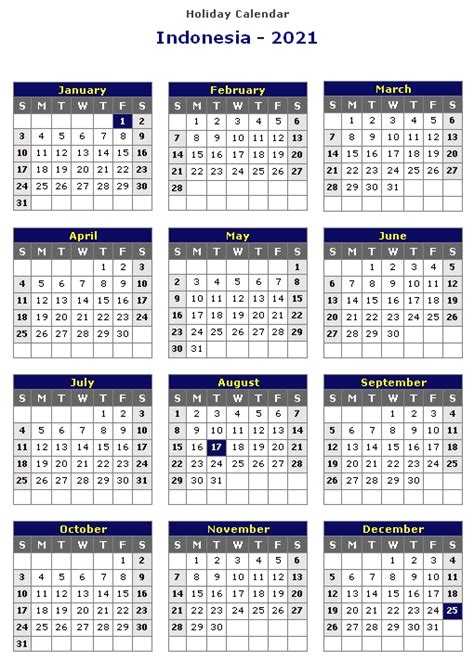 Calendar 2021 Indonesia Holidays Qualads