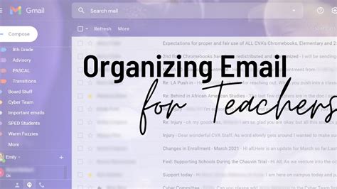 Organizing Email For Teachers