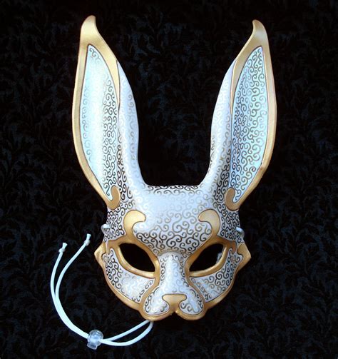 Venetian Rabbit Mask V4 Handmade Leather Rabbit Mask