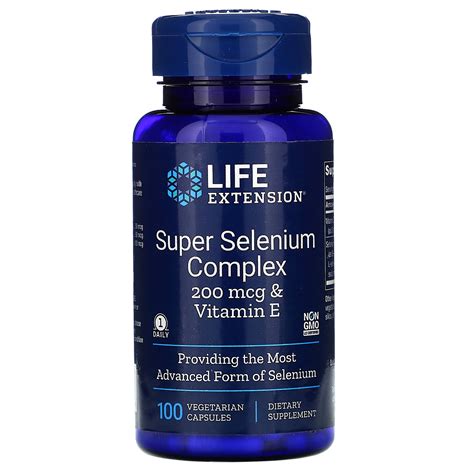 Life Extension Super Selenium Complex And Vitamin E 200 Mcg 100
