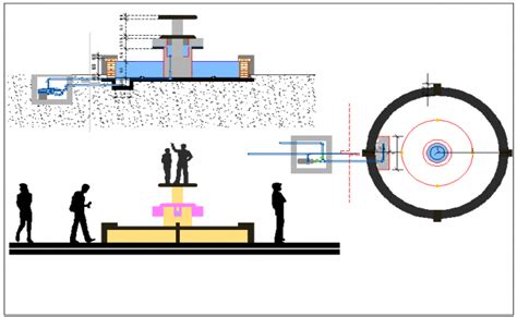 Fountain Front Elevation And Section Details Dwg File Cadbull