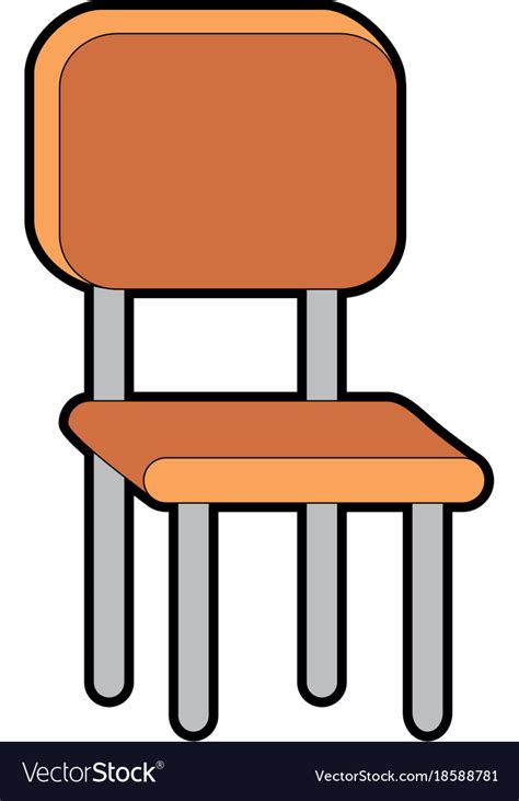 School Chair Isolated Icon Royalty Free Vector Image