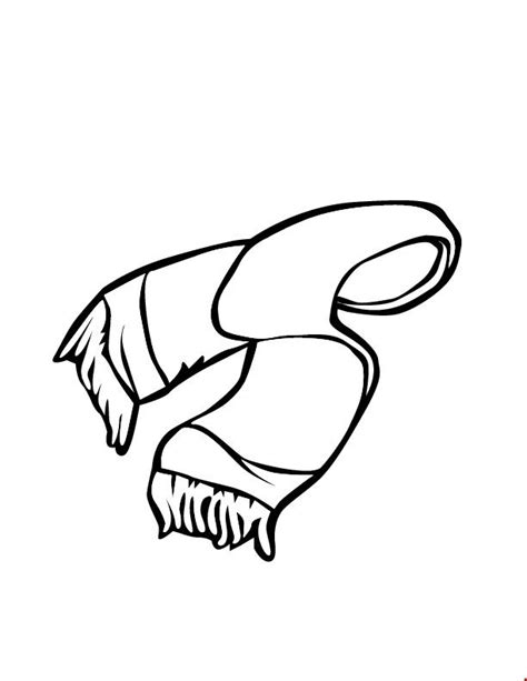 Winter Scarf Coloring Page