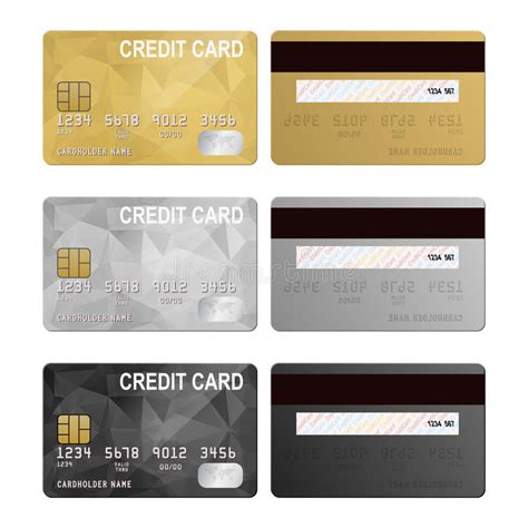 You don't need to sit in front of your computer to see your credit score, access your credit report card or apply for a line of credit. Vector Credit Cards, Front And Back View Stock Vector ...