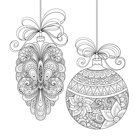 Christmas coloring page sheets, free printable classic christmas coloring pages for kids. Christmas ornaments - Christmas Adult Coloring Pages