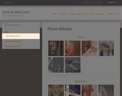 Removing the Uncategorized label from yourdomain.com/photoalbums page ...