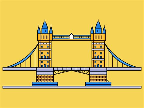 Simple London Bridge Drawing