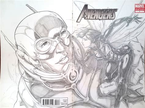 Antman And Wasp In Ben Bb S Sketch Cover Art Pinoy Artists Comic Art