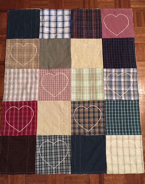 Memory Quilt Made Of Mens Shirts Back Memory Quilt Quilts Decor Quilt Making