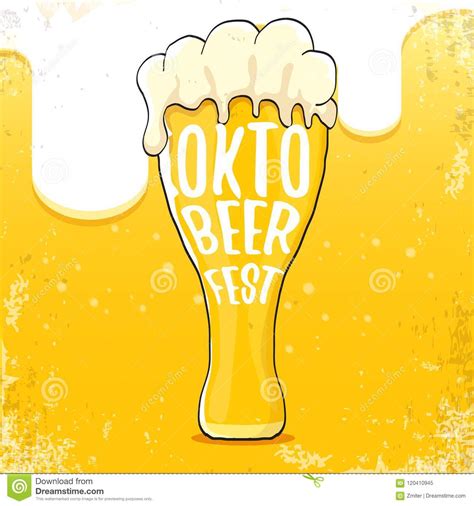 Vector Oktoberfest Hand Drawn Label On Beer Backgroundvintage Graphic