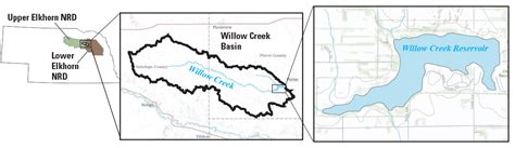 Map Of Willow Creek Basin And Reservoir Us Geological Survey