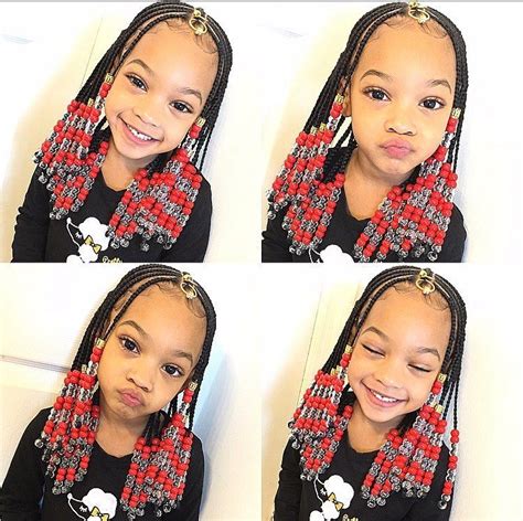 Many braids and beads styles include two braids on either side of the face braided forward. 50 kids braids with beads hairstyles in 2020 | Black kids ...