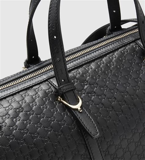 Gucci Nice Microguccissima Leather Boston Bag In Black Lyst