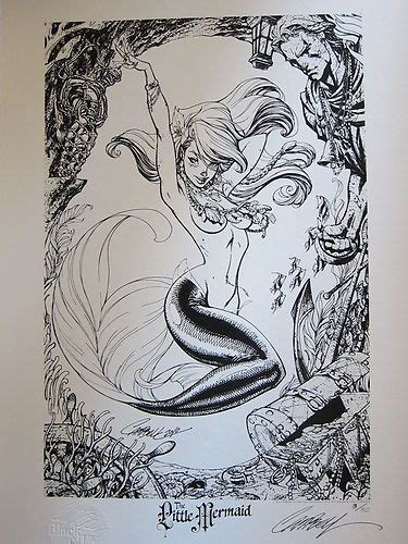 J Scott Campbell Fairy Tale Fantasies Babe Mermaid Print Disney EBay J