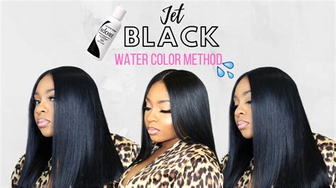 Dye Your Hair Jet Black Using The Water Color Method 15 Minute Dye