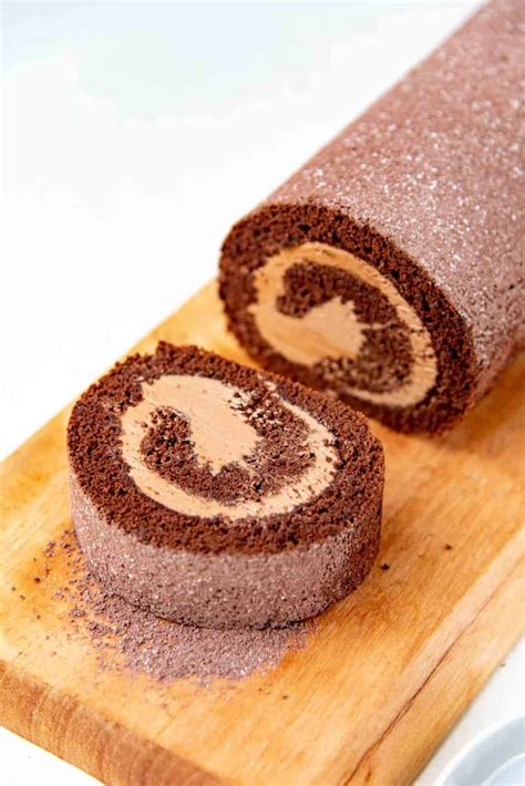 Chocolate Swiss Roll Cake Recipe The Flavor Bender