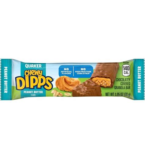 Quaker Chewy Dipps Peanut Butter Granola Bars 20 Count 105 Oz Bars
