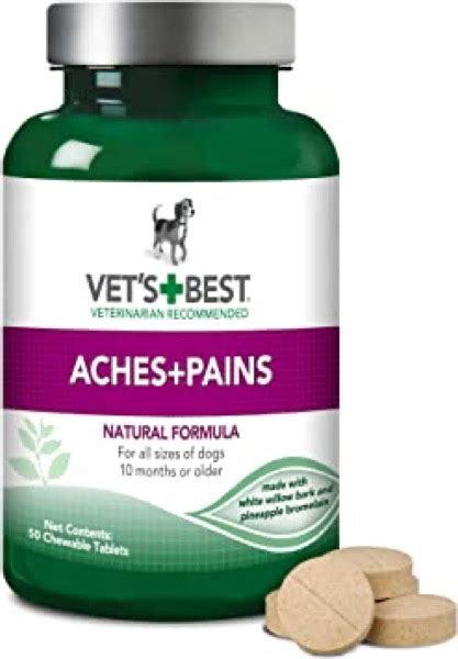 Vets Best Aspirin Free Aches Pains Dog Supplement Vet Formulated