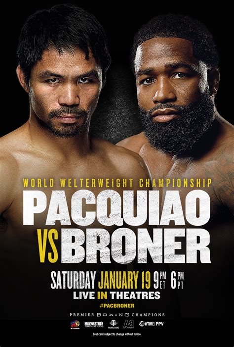 That way i can sit in the comfort of my own car and relax, without. Pacquiao vs. Broner at an AMC Theatre near you.