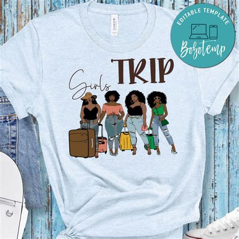 African American Ladies Girls Trip T Shirt Sportspartydesign