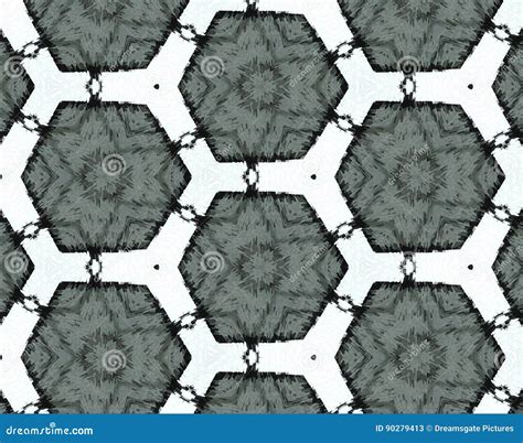 Abstract Extruded Pattern 3d Illustration Honeycombs Stock Illustration