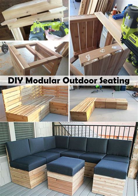 Diy Modular Outdoor Seating Pallet Furniture Outdoor Outdoor Seating