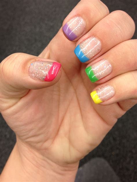 21 Multi Color French Tip Nails For You Clubcolor Vgw