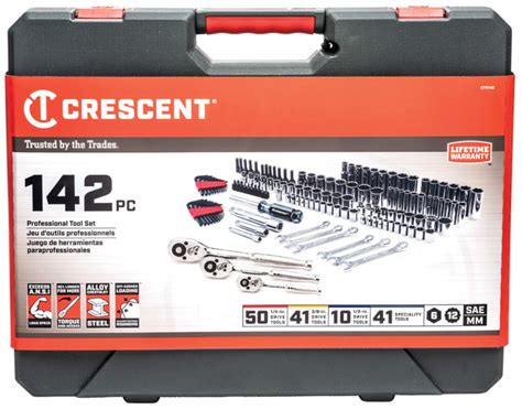Crescent Ctk142 Metric And Sae Mechanics Tool Set 142 Piece — Life