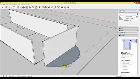Sketchup 4 Creating Curved Walls Youtube