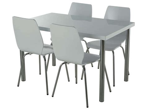 Nous souhaiterions acquérir une cuisine aménagée dans notre nouvelle maison. Ensemble table + 4 chaises BOLTON coloris laqué blanc ...
