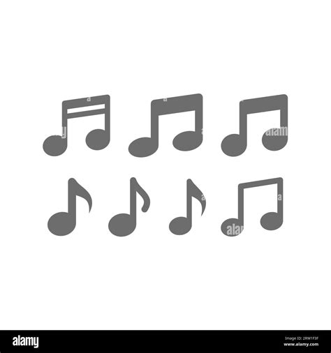 Music Notes Vector Icons Note Filled Icon Set Stock Vector Image And Art