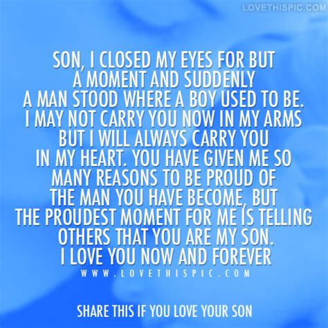 Son I Love You Now And Forever Pictures Photos And Images For