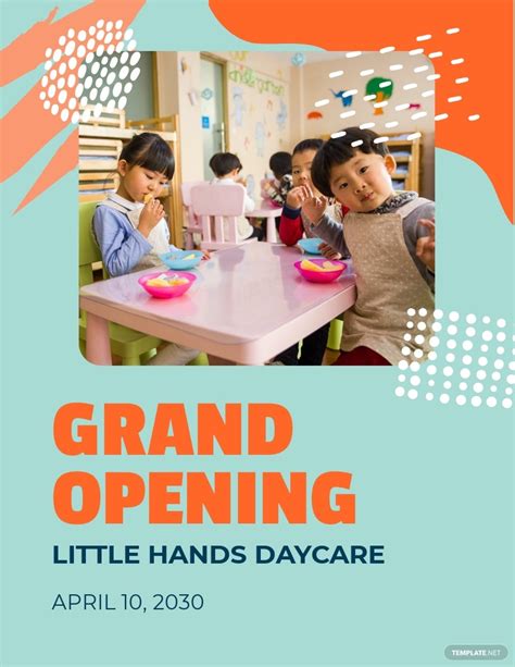 Grand Opening Daycare Flyers