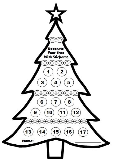 Winter And Christmas Sticker Charts A Fun Way To Chart Your Students