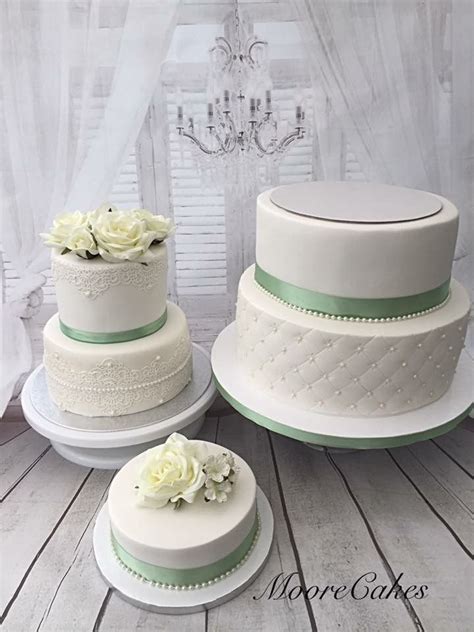 Sage Green And Ivory Wedding Cake Ivory Wedding Cake Wedding Cakes