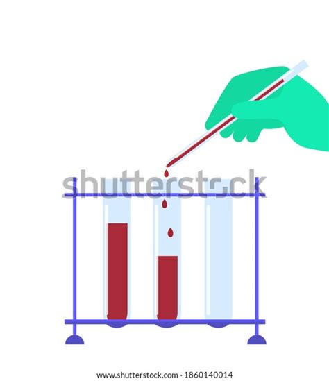 Taking Blood Test Vector Illustration Test Stock Vector Royalty Free