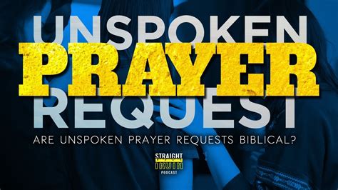 Are Unspoken Prayer Request Biblical YouTube