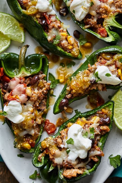 easy stuffed poblano peppers olive and mango