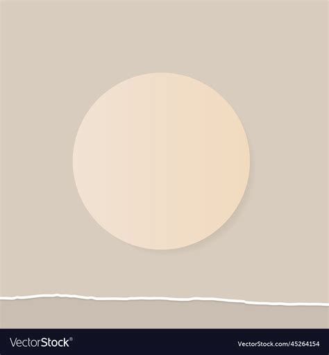 Blank Nude Round Paper Note Social Ads Template Vector Image