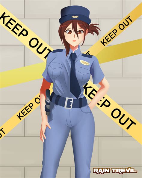 Policewoman Anime Art By Raintrevil On Deviantart