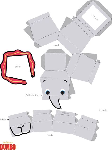 Dumbo Cutie Papercraft Printable 0711pdf Paper Toys Template Paper