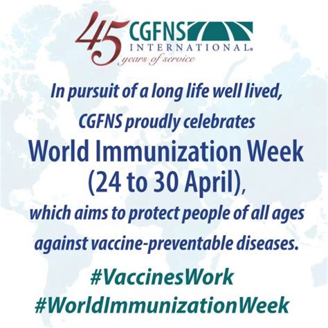 2022 World Immunization Week Cgfns International Inc