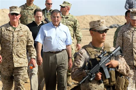 Us Secretary Of Defense Leon Panetta Visits Military Bases In Afghanistan
