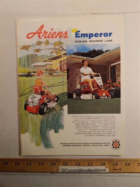 Vintage Ariens Gard N Yard Emperor Riding Mower Line Brochure Brillion