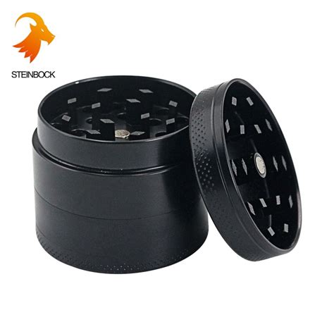 sy 4 layers round shape grinder portable zinc alloy herb tobacco herb spice crusher hookah